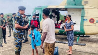 அனர்த்த உதவியில் ஈடுபட்ட ஹெலிகொப்டர் விபத்து