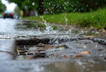 நாட்டில் இடைக்கிடை மழை பெய்யும் காட்சி