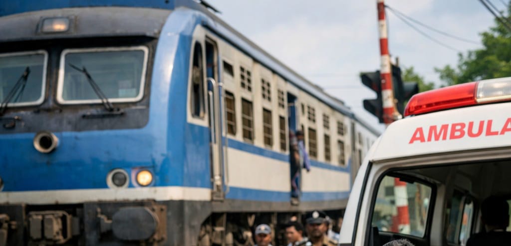 அரியாலையில் ரயிலுடன் மோதுண்டு இளைஞர் படுகாயம்!