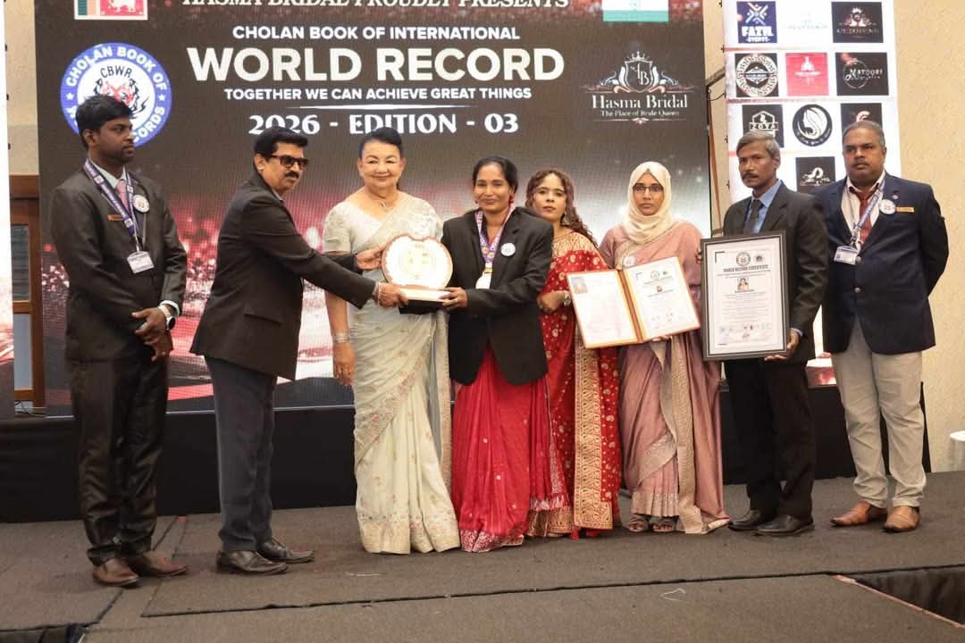 உலக சாதனை நிலைநாட்டித் தென்மராட்சி மண்ணுக்குப் பெருமை தேடித் தந்த இளம் பெண்!