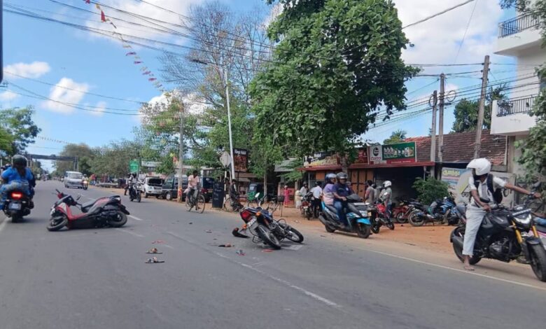 யாழ்.இணுவிலில் வாகன விபத்து: இருவர் படுகாயம்!