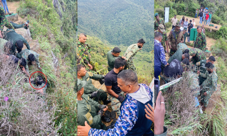 உலக முடிவில் செல்பி எடுத்தபோது தவறிவீழ்ந்த மாணவி உயிருடன் மீட்பு!