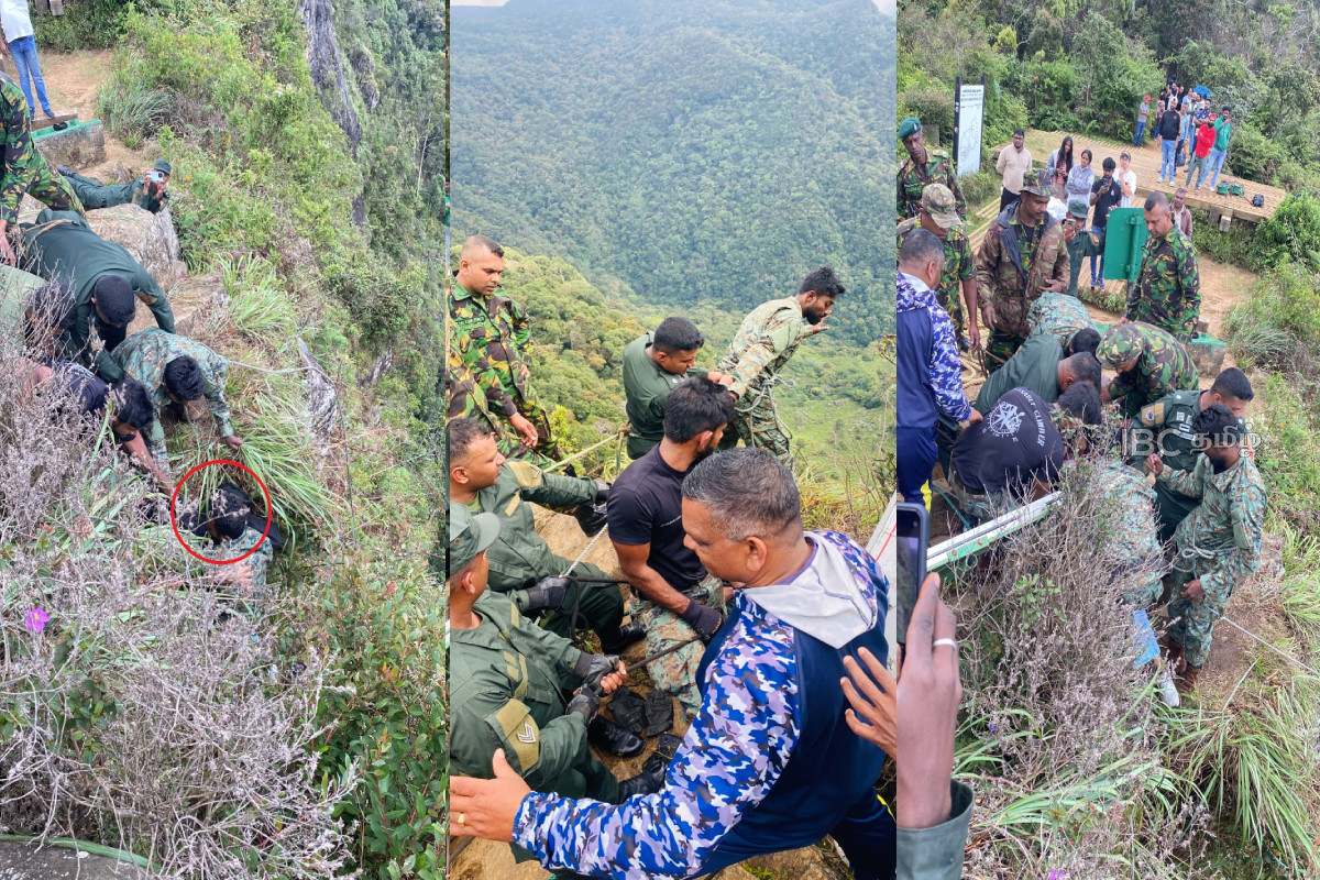 உலக முடிவில் செல்பி எடுத்தபோது தவறிவீழ்ந்த மாணவி உயிருடன் மீட்பு!