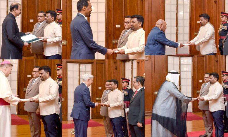 இலங்கைக்கான வெளிநாடுகளின் உயர்தானிகர்கள் மற்றும் தூதுவர்கள் நியமனம்!