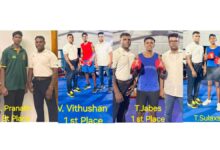 மாகாண மட்ட குத்துச் சண்டைப் போட்டியில் சென் பற்றிக்ஸ் கல்லூரிக்கு மூன்று தங்கமும், ஒரு வெள்ளியும்!