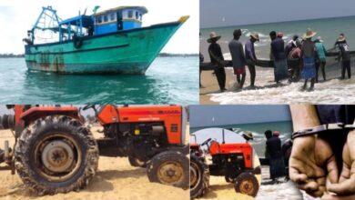 கட்டைக்காட்டுக் கடலில் சட்டவிரோத மீன்பிடியில் ஈடுபட்ட அறுவர் கைது!
