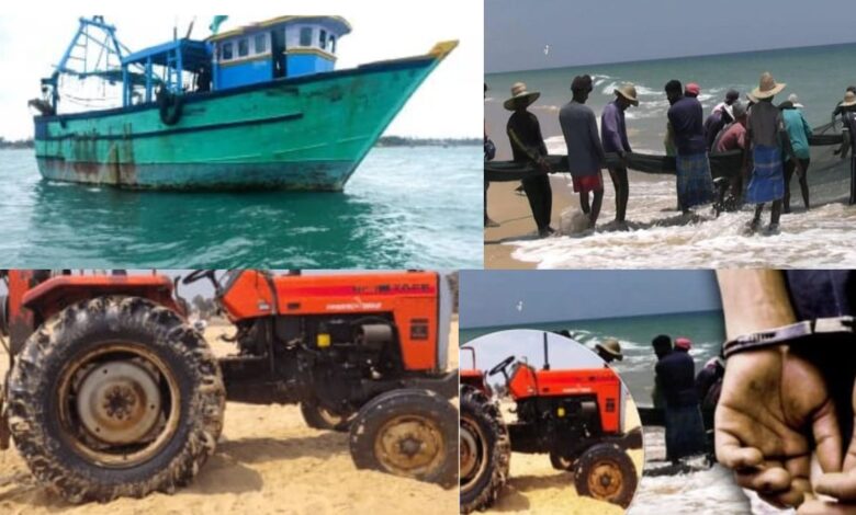 கட்டைக்காட்டுக் கடலில் சட்டவிரோத மீன்பிடியில் ஈடுபட்ட அறுவர் கைது!