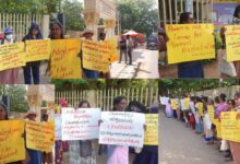பாலியல் குற்றச்சாட்டு விசாரணையை துரிதப்படுத்தக்கோரி யாழ்.பல்கலை முன்றலில் போராட்டம்!