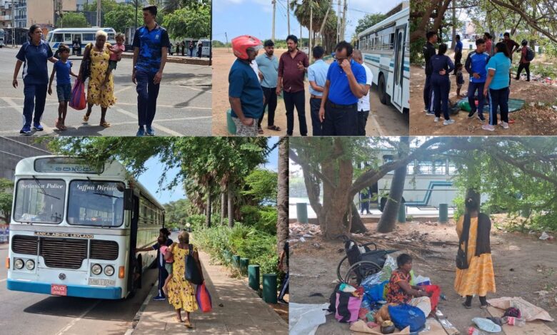 யாழில் சுற்றுலாவிகளுக்கு இடையூறாக யாசகம் செய்தோரை அகற்றிய யாழ்ப்பாணப் பொலிஸார்