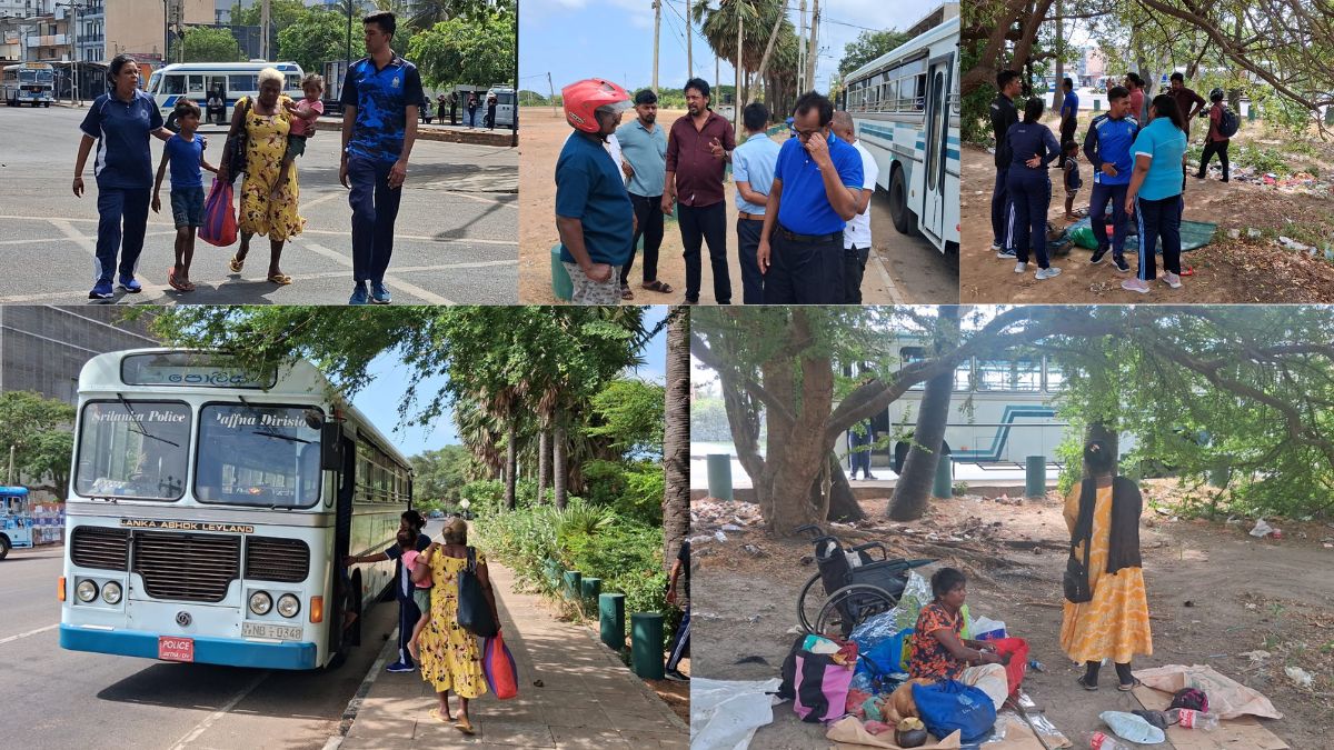 யாழில் சுற்றுலாவிகளுக்கு இடையூறாக யாசகம் செய்தோரை அகற்றிய யாழ்ப்பாணப் பொலிஸார்