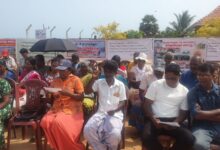 பலாலி மக்கள் காணிகளை விடுவிக்ககோரி 4 ஆவது ஞாயிறாகவும் போராட்டம்!